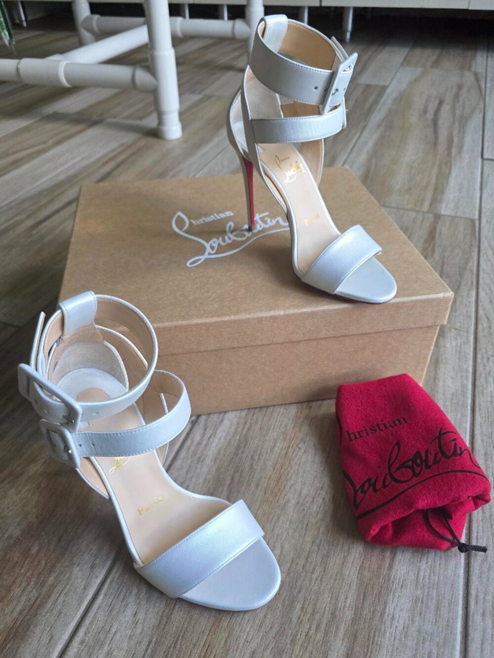 Christian Louboutin Nappa Multipot 100 Sandals Shoes NEW@! Eur. 35
